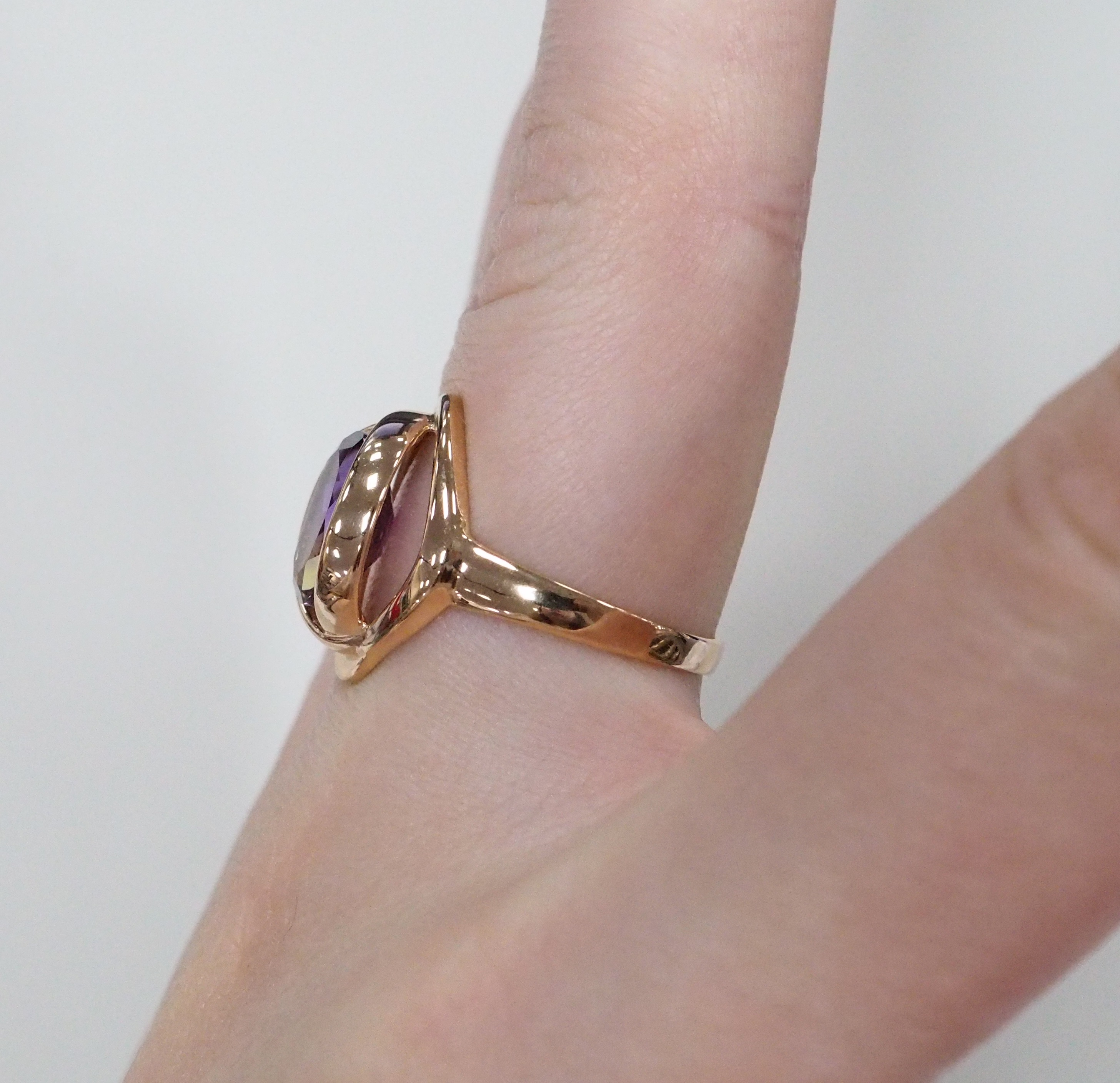 Серебряное кольцо с аметрином